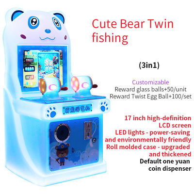 Máy chơi trò chơi tiền xu được vận hành bằng tiền xu thương mại 2 người trò chơi câu cá