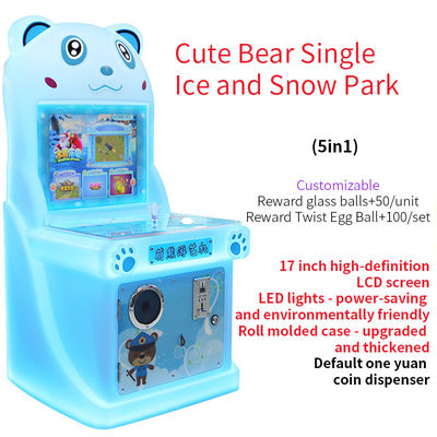 Máy chơi game xu hình Gấu dễ thương 17 inch, Máy chơi game Arcade trong Công viên Băng và Tuyết, 220V