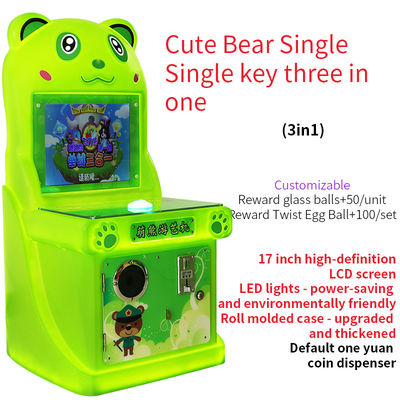 Máy giải trí hoạt động bằng tiền xu trong nhà với nút duy nhất Three-in-one Game Console 17 inch