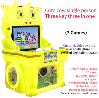 High crailty Cow Cow Three ba phím ba trong một nút chơi một trò chơi arcade 19 inch