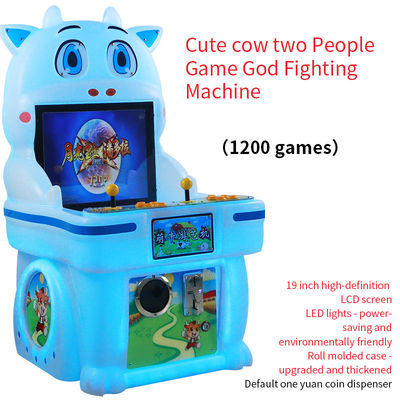 Cute Cow 2 người chơi trò chơi arcade God Fighting Machine cho trẻ em 19 inch