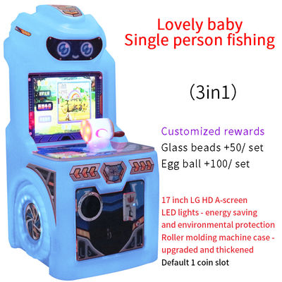 Máy chơi game arcade câu cá điện tử một người chơi bằng cần điều khiển, hoạt động bằng xu