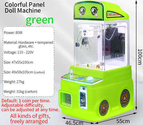 Đồ chơi xe cứu hỏa mini mới màu xanh lá cây Máy bán hàng tự động bằng đồng xu Máy gắp thú vui nhộn